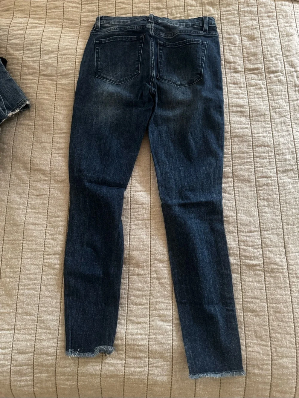 Pink Lily Dark Blue Distressed Skinny Jeans